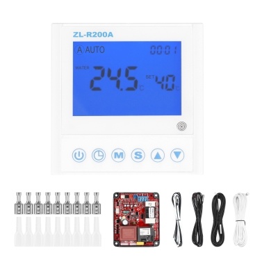 Universal Air-Source Water Heating Controller Heat Pump Auxiliary Heating Control Board Antifreeze Auto Deforst Water Flowing Warning with Sensors Failures Action Function