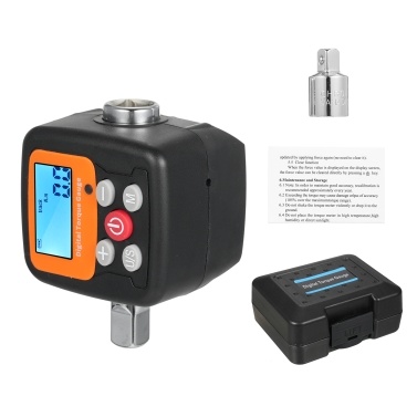 ENGC-135 Digital Display Torque Meter 1/2'' to 3/8'' Adapters High Accuracy 4 Torque Units Backlit Display Perfect for Automotive Bike Bicycle Motorcycle DIY & Home Repairs