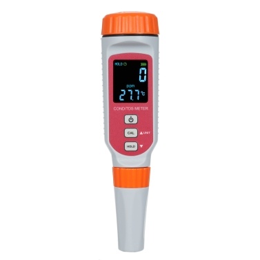 SMART SENSOR Digital Water Quality Meter 3 in 1 COND/TDS/Temp Meter 0~1999ppm/0~19.99ppt Pen Type Waterproof Conductivity Meter for Home Drinking Water Seawater Spa Aquarium