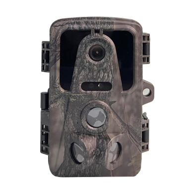 1080P 16MP 120° Wide Angle Lens Trail Camera 2.0inch IPS Display Wildlife Camera Infrared Tracking Sensor Night Vision Camera 0.8 Seconds Fast Trigger IP66 Waterproof with 3 PIR Lens and 42 Infrared L