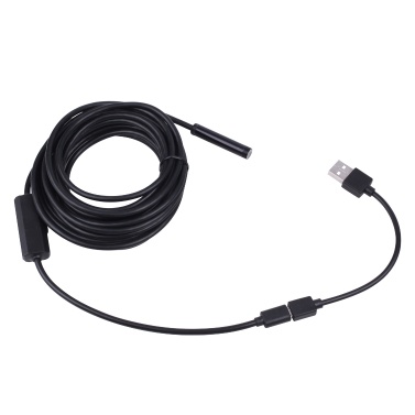 8mm Wireless Endoscope Camera IP68 Waterproof WiFi Inspection 2.0MP HD 8 LED Semi-Rigid Cable Borescope for iPhones iPads Android Devices and PC Black 10M