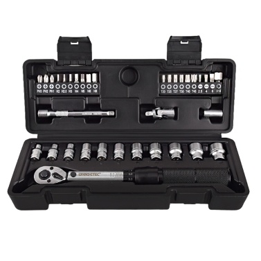 2-20Nm 1/4 Preset Torque Wrench Socket Bit Combination 35 in 1 Household Sets Multipurpose Utility Tool Kit Toolbox Hand Tool Sets Bicycle Fix