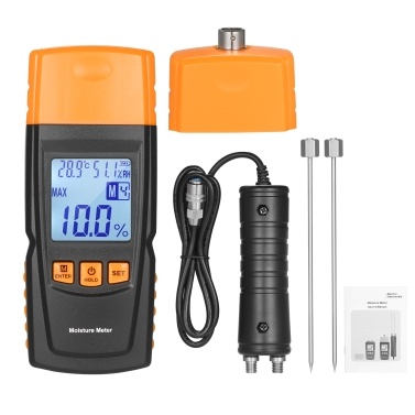 KKmoon 3-in-1 Digital Wood Moisture Meter Firewood Water Content Analyzer