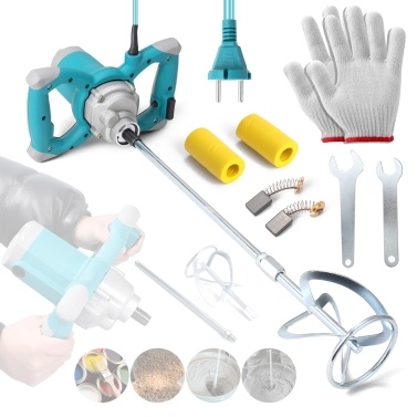 2600W Electric Concrete Mixer Portable Handheld Concrete Cement Mixer 6 Speeds Adjustable Mixing Machine Thinset Mortar Grout Plaster Paint Stirring Tool