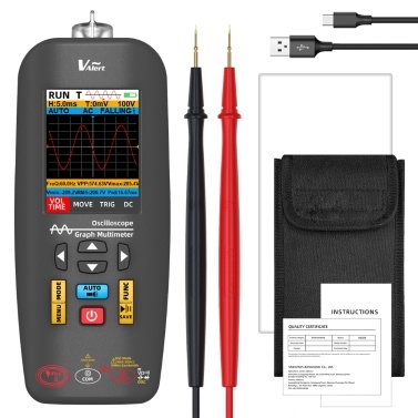 3in1 Oscilloscope Multimeter Electrical Test Pen 2.8inch TFT Display Handheld Oscope Meter 10Mhz Bandwidth with Data Storage Function for DIY and Electronic Test