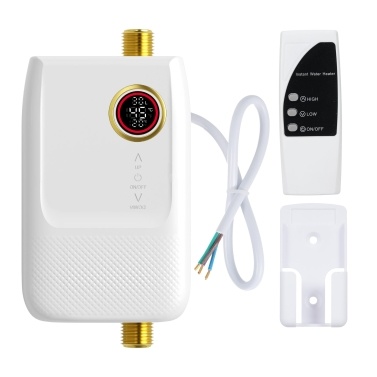 Mini Electric Instantaneous Water Heater 220V 5500W Universal Electric Water Heater with Digital Screen without Tank Instantaneous Water Heater
