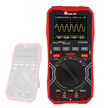 2in1 Oscilloscope Multimeter Digital Display Handheld Oscope Meter 1Mhz Bandwidth 2.5Msps Sampling Rate Data Storage Function for DIY and Electronic Test