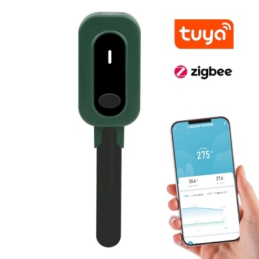 Tuya Zigbee Wireless Soil Moisture Meter Intelligent Temperature Humidity Sunlight Tester Mobilephone APP Control Practical Soli Analyzer Versatile Gardening Tool for Garden Farmland Planting