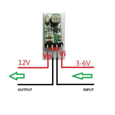 Mini DC-DC 3.3V 3.7V 4.5V 5V to 12V Step Up Boost Converter Module for Smart Home