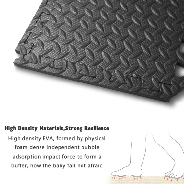 8pcs Soft Children Playing Mat EVA Foam Interlocking Mat Home Gym Tiles Floor Protective Pads Floor Foam Mats