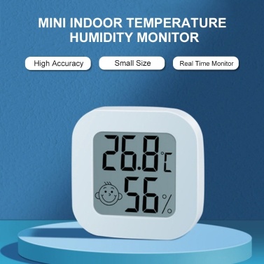 KKmoon Mini Indoor Thermometer Humidity Monitor Digital LCD Temperature Sensor Gauge Humidity Meter Temperature Gauge Thermometer Room Hygrometer Gauge Weather Station