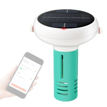 WiFi Intelligent Chlorin Meter 7 in 1 PH ORP EC Total Dissolved Solids Salinity Temp CL Test Meter Swimming Pool Water Tester Online Analyzer Solar Powered