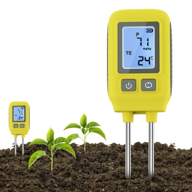 4in1 Soil Tester Comprehensive Nitrogen Phosphorus Potassium Temperature Measurement Test Meter with High Accuracy Intuitive Digital Display Stainless Steel Probe for Versatile Applications