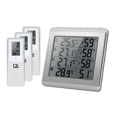 LCD Digital Wireless Indoor/Outdoor Thermometer Hygrometer