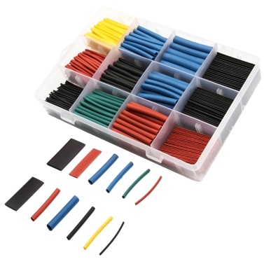 560pcs 2:1 H-eat Shrink Tubing Assortment Kit Electric Insulation W-rap Cable Sleeve with Storage Box Portable
