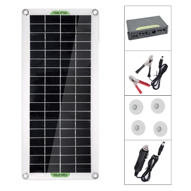 30W Polycrystal Solar Panel Flexible Solar Panel For Camping Car Traveling Outdoor Emergency Power Accessory