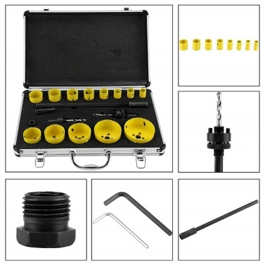 20pcs M42 Steel Hole Saw Set Perforator Core Bit Tapping Tool Accessory Kits for Aluminum Steel Wood Pood
