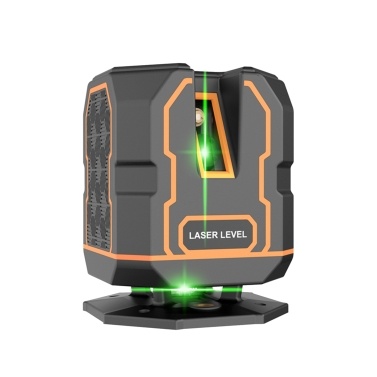 Cross Line Laser Level with Bracket 30M/ 98FT Self Leveling 360-degree Horizontal 120-degree Vertical 10mm Close to Ground Dimmable Green Beam Rechargeable 5 Laser Lines Marker 4 Working Modes