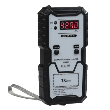 Car Keys Infrared Frequency Tester 100M-1GHZ 4-bit Digital Electronic Infrared Frequence Counter Test Instrument with Illumination Function