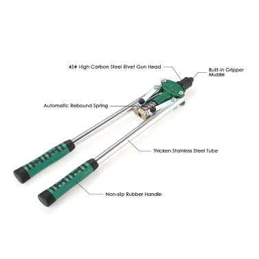 Heavy-Duty Double Core-pulling Hand Rivet Gun Riveting Gun Manual Pull Rivet Pliers Pull Cap Gun Clinch Bolt Rivet Hand Rivet Tool