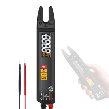 4000 Counts Digital Clamp Meter Multimeter Multifunctional Voltmeter Ammeter AC DCVoltage Current Meter NCV Tester Resistance Measurement Device with V-alert Livewire Firewire Identification Sensitivi