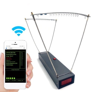 Accurate Canopy Type Velocimeter WiFi 30-999.9fps Speedometer Intelligent Shooting Velocimeter Highly Accurate WiFi Version Velocity Measurement Meter Support 20 Sets of Data Saving