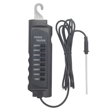 FT-891 Electric Fence Tester 700-8000V Electronic Fence Pulse Voltage Detector Ultimate Safety Suitable for Horse Enthusiasts Dairy Farm Wildlife Fences Livestock Enclosures