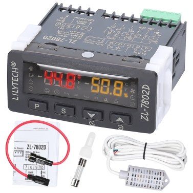 ZL-7802D Automatic Incubator Multifunctional Temperature and Humidity Controller Digital Hygrostat Thermostat for Eggs Turning and PID Control