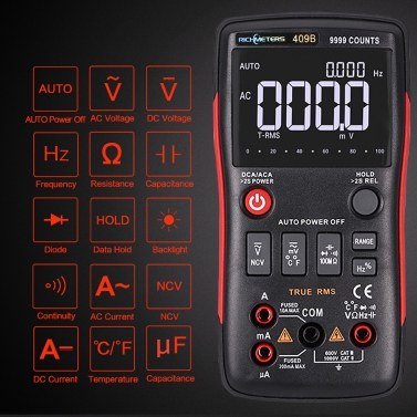 RICHMETERS RM409B True-RMS Digital Multimeter