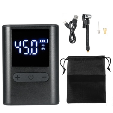 Bike Pump Electric Bicycle Pump Portable Tire Inflator Air Pump for Bikes 100PSI High Pressure Guage 1000mAh Mini Bike Pump for Bikes Cars Motorcycles Balls Swimming laps