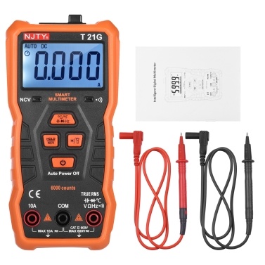 NJTY T21G Mini Smart Multimeter 6000 Counts True RMS Universal Meter