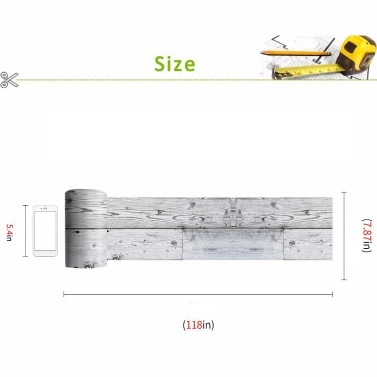 0.2m*3.0m  Home PVC Floor Sticker Self-adhesive Floor Sticker Quick Easy To Use Waterproof Wear-resistant Moisture-proof Home Kitchen Bedroom Decoration DIY Utility Tools
