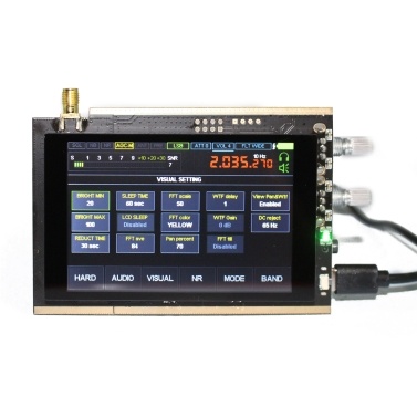 50K~200MHz 400~2GHz Malachite Receiver SDR Software Radio DSP All Mode Receiver AM SSB NFM WFM Analogs Modulation 3.5 Inch IPS Touching Screen MSI001 Chip with Adaptive Noise Suppressor