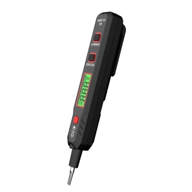 HABOTEST HT89 Voltage Tester AC 12~300V Contact Voltage Detector for Live/Null Wire with Flashlight LCD Display Breakpoint Finder with Sound and Light Alarm