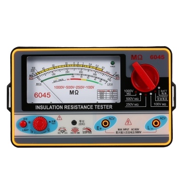Insulation Resistance Meter Digital Ohmmeter  Handheld Insulation Tester Megameter 0-2000MΩ 100V/250V/500V/1000V High Accuracy Megohmmeter Insulation Measurement Instrument