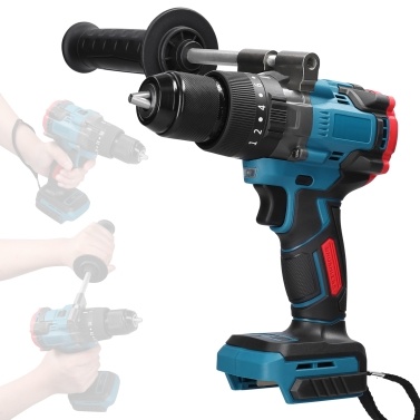 13mm High Torque Multifunctional Electric Cordless Drill High-power Wireless Rechargeable Hand Drills Brushless Motor Home DIY Electric Power Tools
