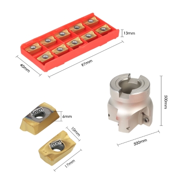 BAP400R-50-22 4 Flute Face End Mill Milling Cutter + 10pcs/box APMT1604 Carbide Inserts + T15 Wrench CNC Milling Machine Tools