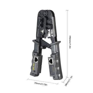 TNI-U TU-5684CR 2 in 1 Wire Crimping and Testing Pliers RJ11 RJ12 RJ45 Cable Crimper Wire Stripper Cutter Wire Tester