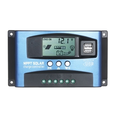 MPPT Solar Charge Controller Dual USB Output 12V/24V Solar Controller 100A
