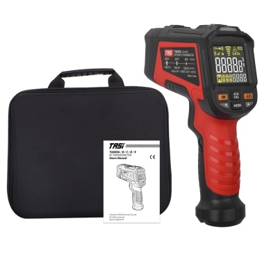 TASI Laser Infrared Thermometer Non-Contact Digital Temperature Machine -32℃~1080℃ (-26℉~1976℉) IR Thermometer with Color Screen and Adjustable Emissivity for Industrial Kitchen Cooking Automotive HVA