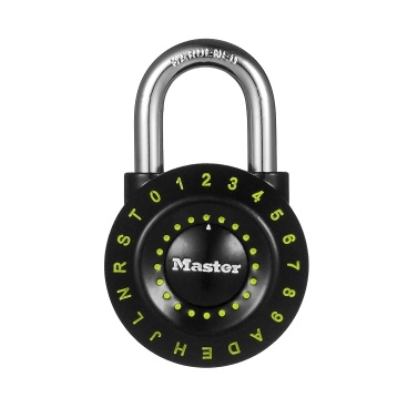 Master Lock Rotary Password Padlock Combination Lock Gym Locker Lock Dormitory Suitcase Luggage Trunk Padlock Black 1590D
