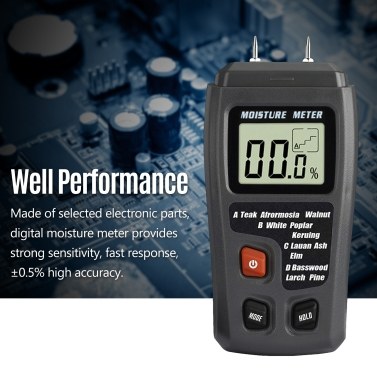 KKmoon Digital Pin-Type Moisture Tester Detector