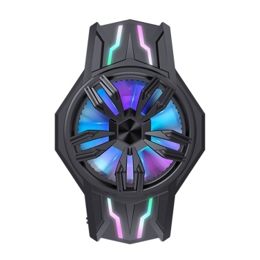 S1-3030 Semiconductor Cell Phone Cooler RGB Mobile Phone Radiator Mini Smartphone Cooling Fan Low Noise for Game Movie Live Streaming Vlog Support 68-93mm Wide Phones
