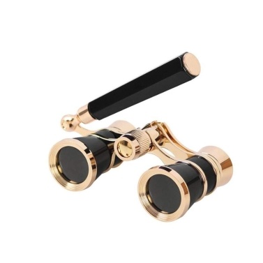 Mini Metal Binoculars 3x25 Lightweight Retro Binocular with Built-in Foldable Handle for Adults Kids Women in Musical Concert Performances