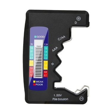 BT-886 Portable Battery Capacity Indicator Compact Size Lithium Battery Level Tester Digital Display Battery Voltage Meter Battery Volt Monitor Detector