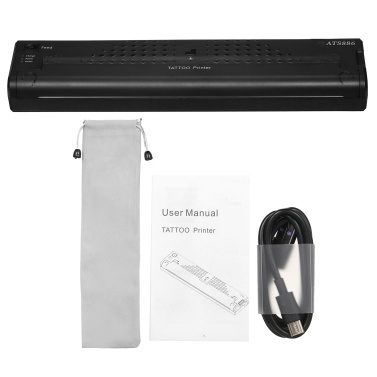 Cordless Tattoo Transfer Stencil Printer Rechargeable Tattoo Printer  for Temporary and Permanent Compatible with Android iOS Phone PC