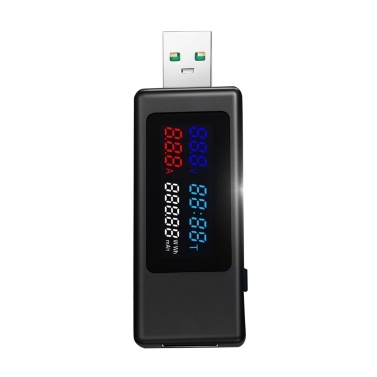 KWS-V30 USB Power Meter Tester 6in1 Current Voltage Timing Power Capacity Electric Quantity Tester with Power-off Memory Function