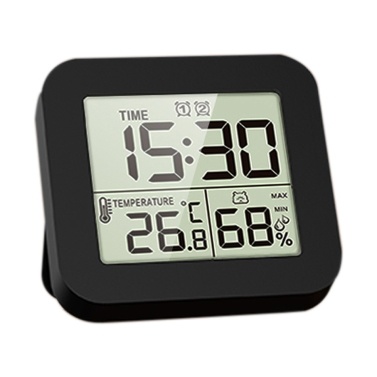 LCD Digital Display Hygrothermograph Humidity Meter Temprature Meter Multifunctional Clock Timer Recyclable Timing Two Sets of Alarms Clock