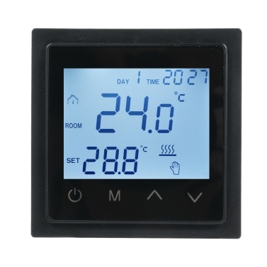 Intelligent Digital Display Thermostat 16A Floor Heating Temperature Controller with LED Touch Screen NTC Temperature Sensor Temperature Switching 85-265V Electric Heating Control