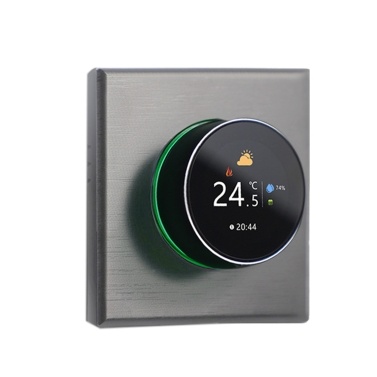 WiFi Smart Thermostat Color Screen Rotary Heating Thermostat with Backlight/Temperature/Sensor/Time Temperature Calibration Adjustment (Boiler Heating)